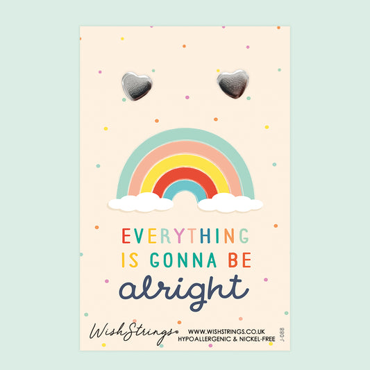 BE ALRIGHT - Heart Stud Earrings | J088