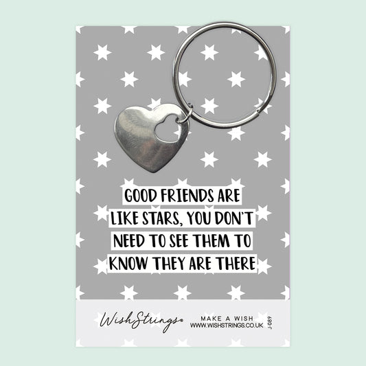 FRIENDS ARE LIKE STARS - HEART KEYRING - J089-KR