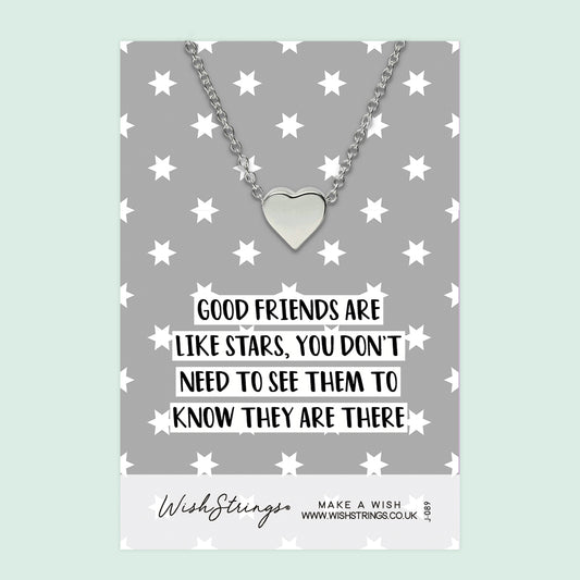 FRIENDS ARE LIKE STARS - HEART NECKLACE - J089