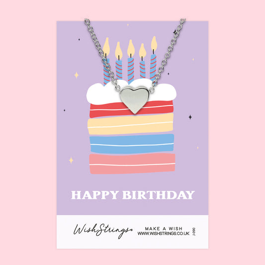 HAPPY BIRTHDAY - Heart Necklace - J090