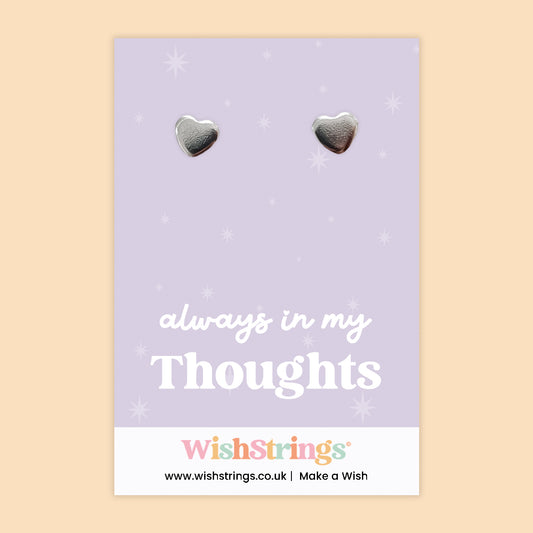 Always in My Thoughts - Heart Stud Earrings | J091