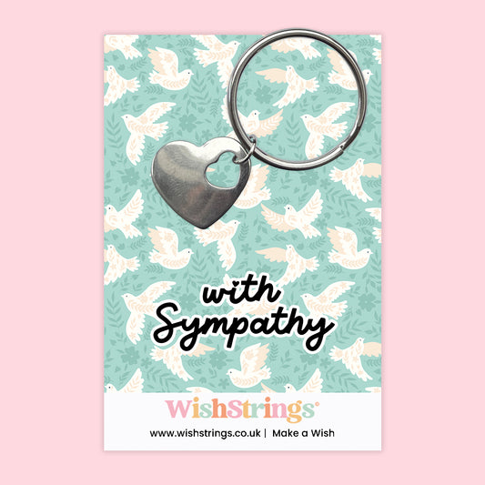 With Sympathy - Heart Keyring - J092-KR