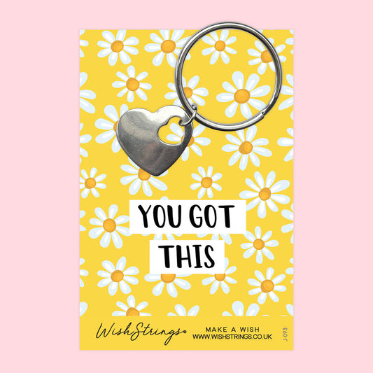 YOU GOT THIS - HEART KEYRING - J093-KR