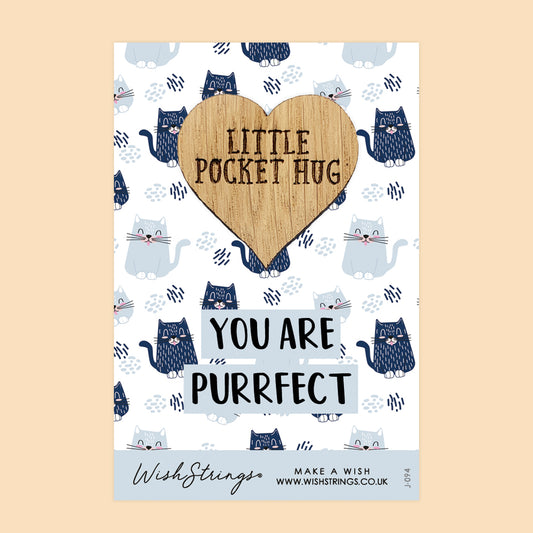 PURRFECT - Oak Pocket Hug Token | J094