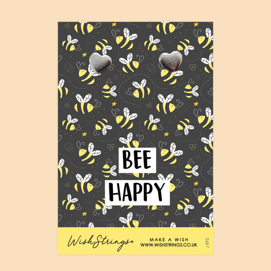 BEE HAPPY - Heart Stud Earrings | J095