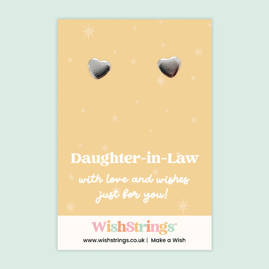 Daughter-in-Law - Heart Stud Earrings | J095