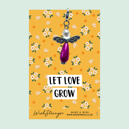 LET LOVE GROW - Wish Angels, Clip on Keepsake | J096