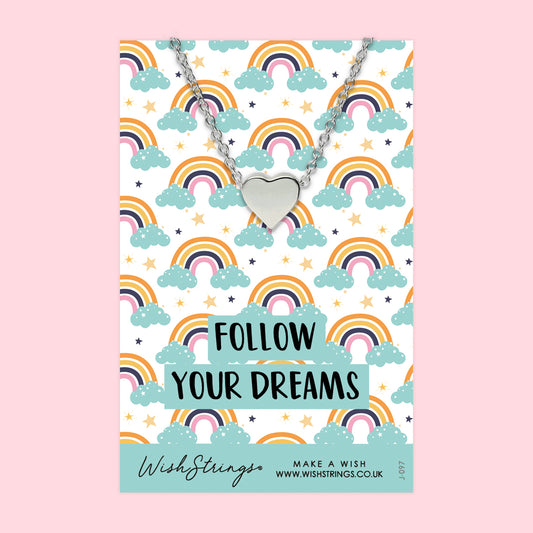 FOLLOW YOUR DREAMS - HEART NECKLACE - J097