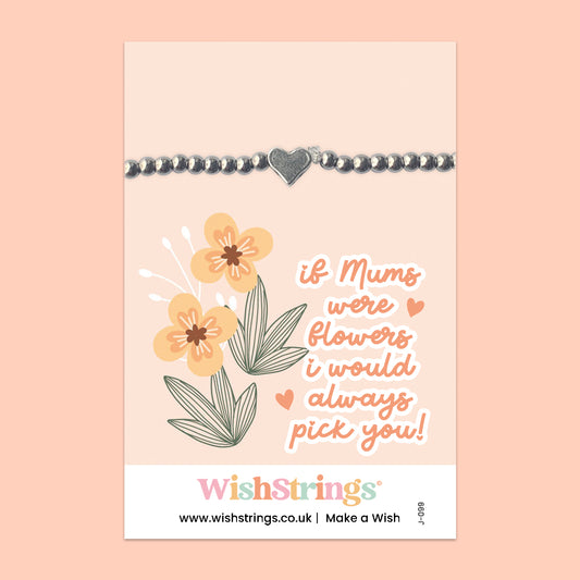 MUMS FLOWERS - Heart Beaded Bracelet - J099