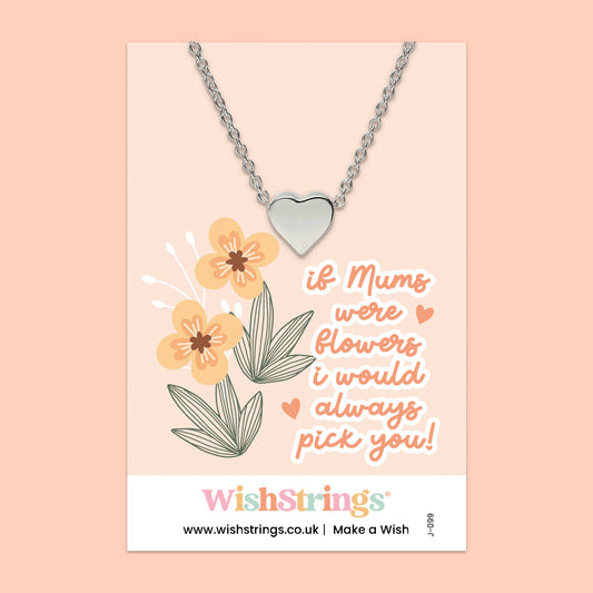 MUMS FLOWERS - Heart Necklace - J099