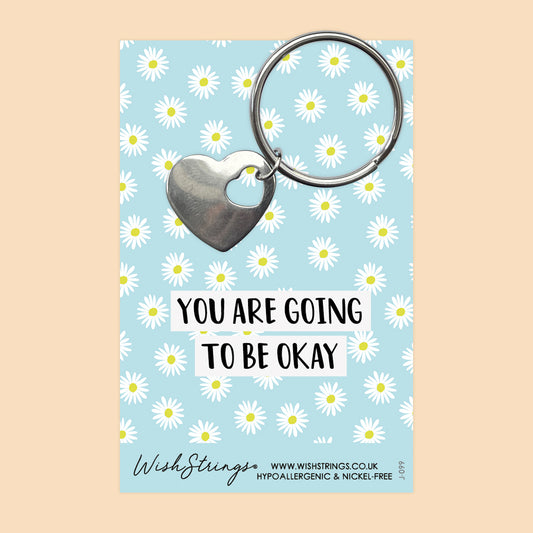 BE OKAY - HEART KEYRING - J099A