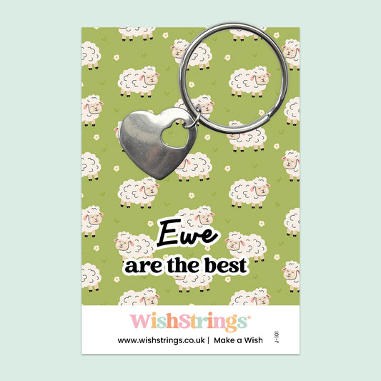 Ewe Are the Best - Heart Keyring - J101