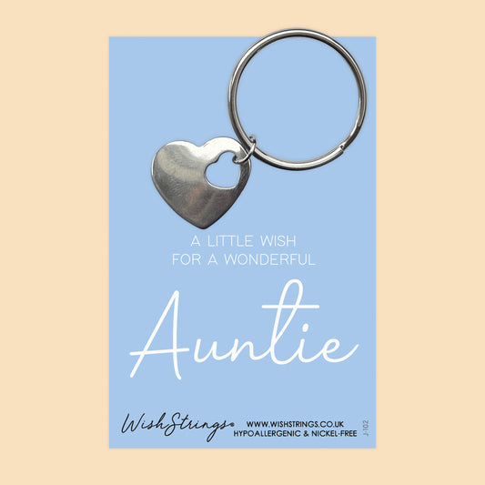 AUNTIE - HEART KEYRING - J102