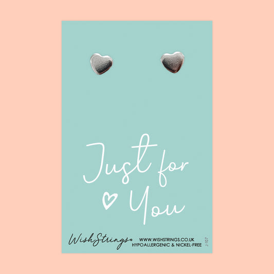 JUST FOR YOU - Heart Stud Earrings | J107
