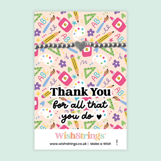 Thank You, for all you do - Heart Beaded Bracelet - J108