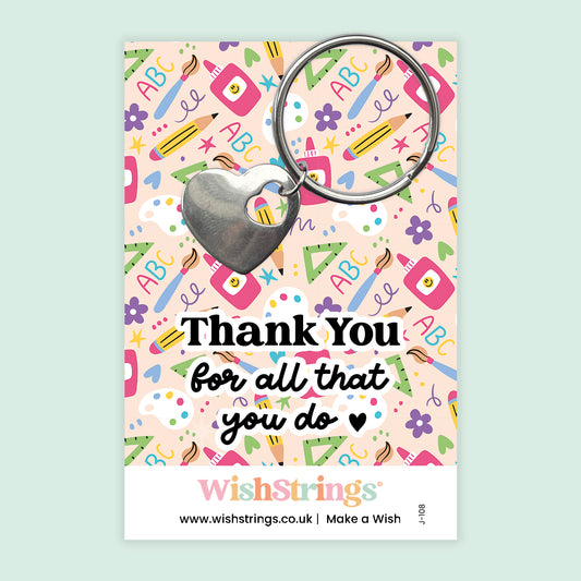 Thank You, for all you do - Heart Keyring - J108