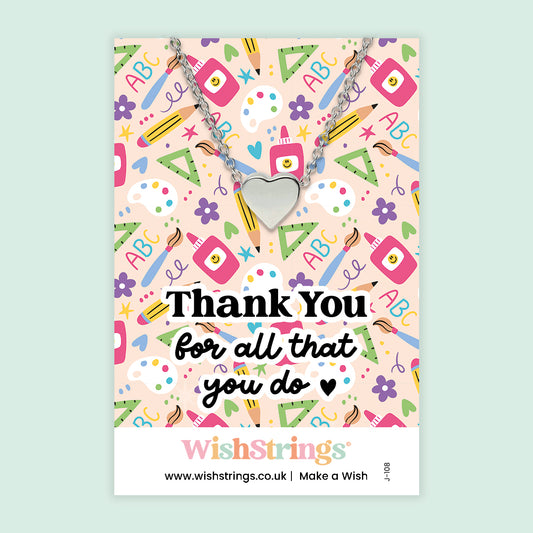 Thank You, for all you do  - Heart Necklace - J108
