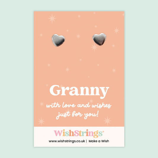 Granny - Heart Stud Earrings | J110