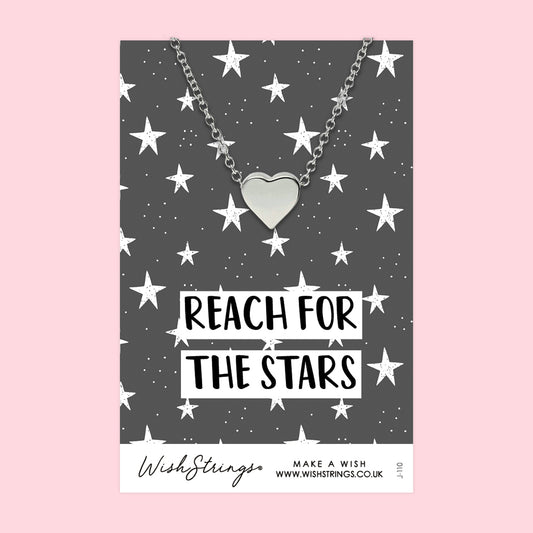 REACH FOR STARS - Heart Necklace - J110