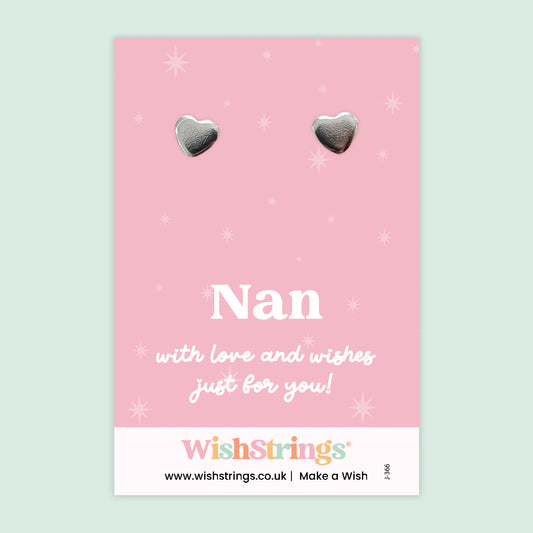 Nan - Heart Stud Earrings | J111