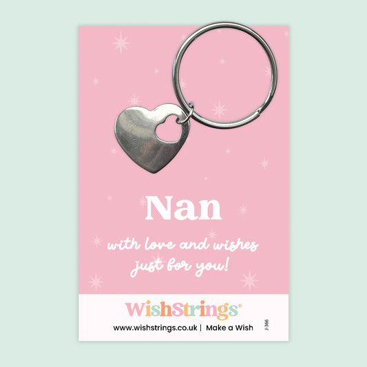 Nan - Heart Keyring - J111