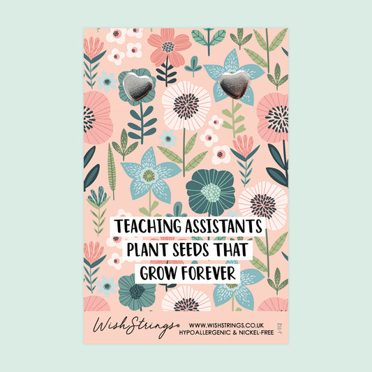 TEACHING ASSISTANTS PLANT SEEDS - Heart Stud Earrings | J112