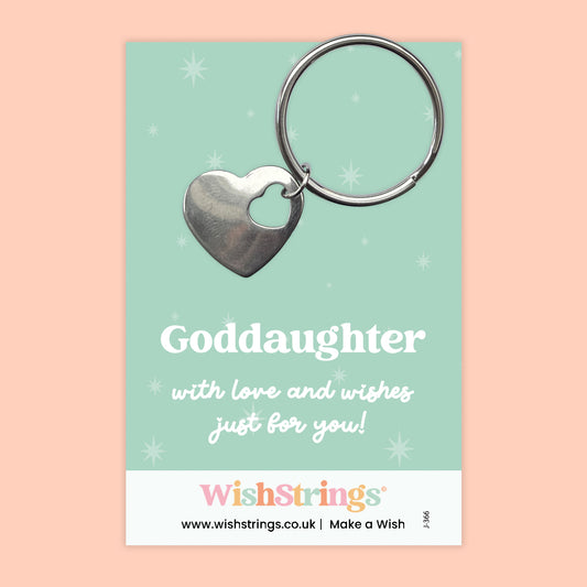 Goddaughter - Heart Keyring - J112