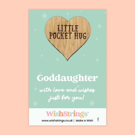 Goddaughter - Oak Pocket Hug Token | J112