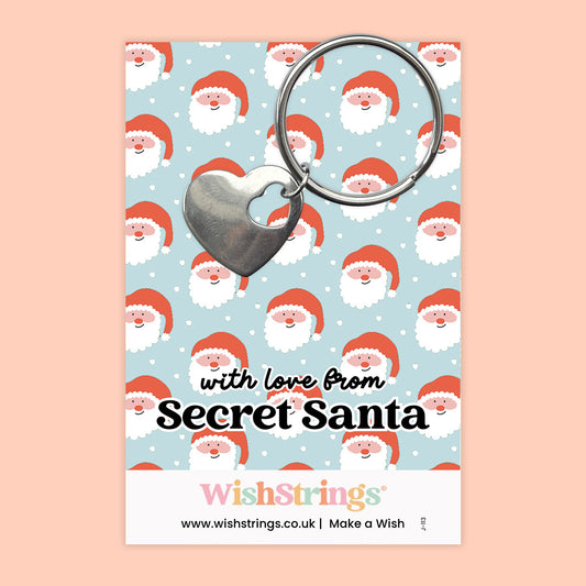 With Love from Secret Santa - Heart Keyring - J113 NEW