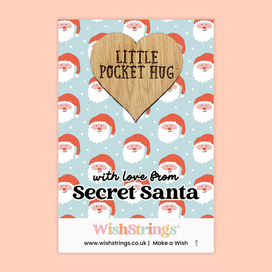 With Love from Secret Santa - Oak Pocket Hug Token (J113) NEW