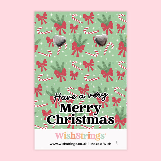 Have a Very Merry Christmas - Heart Stud Earrings | J114 NEW