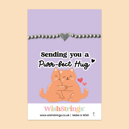 Sending You a Purr-fect Hug - Heart Beaded Bracelet - J115