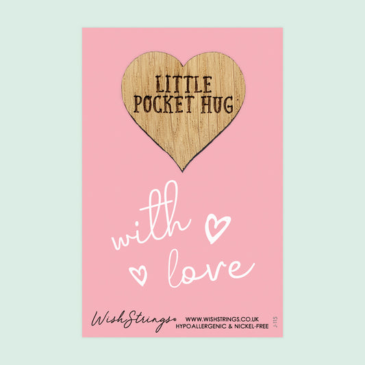 SALE - WITH LOVE - Oak Pocket Hug Token | S066-PH
