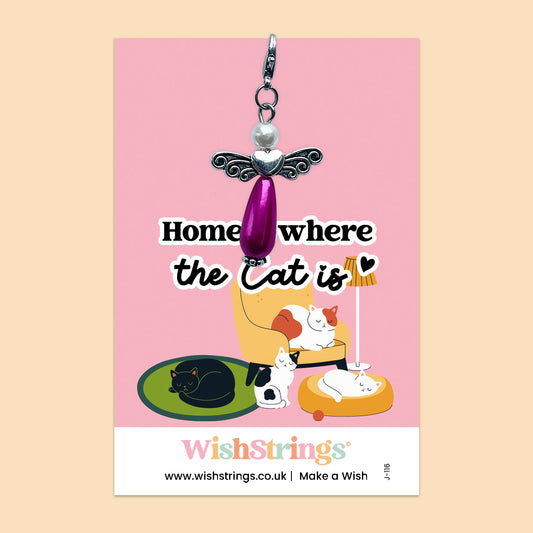 Home is Where the Cat Is - Wish Angels, Clip on Keepsake | J116