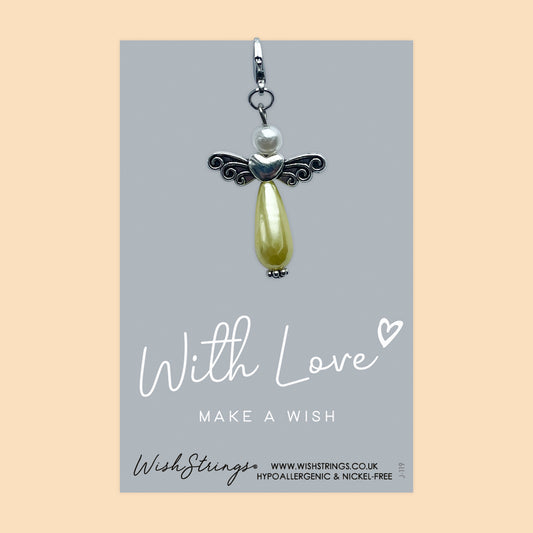 WITH LOVE, MAKE A WISH - Wish Angels, Clip on Keepsake | J119