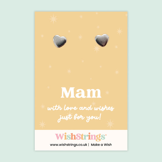 Mam - Heart Stud Earrings | J119