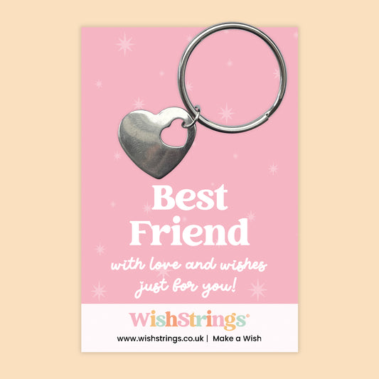 BEST FRIEND - Heart Keyring - J120