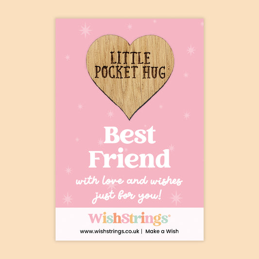 BEST FRIEND - Oak Pocket Hug Token | J120