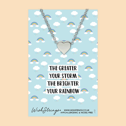 GREATER YOUR STORM - Heart Necklace - J121A