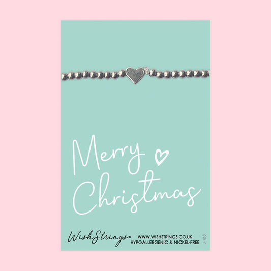 MERRY CHRISTMAS - Heart Beaded Bracelet - J123