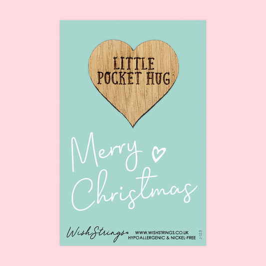MERRY CHRISTMAS - Oak Pocket Hug Token | J123