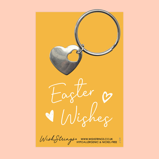 EASTER WISHES - HEART KEYRING - J124