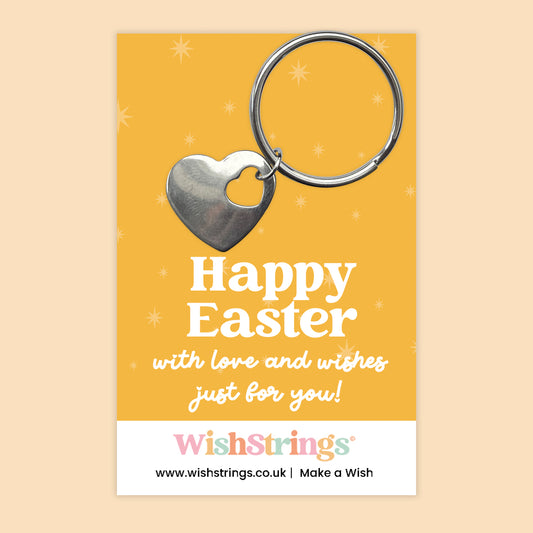 Happy Easter - Heart Keyring - J124