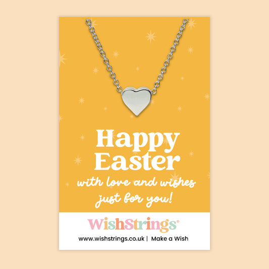 Happy Easter  - Heart Necklace - J124