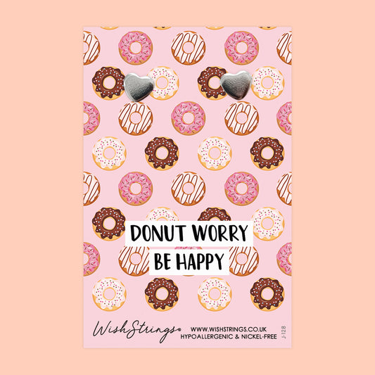 DONUT WORRY - Heart Stud Earrings | J128