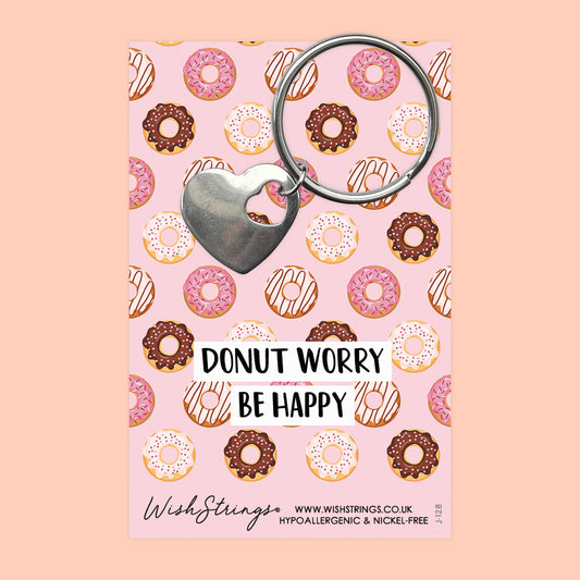 DONUT WORRY - HEART KEYRING - J128