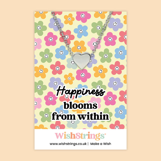 Happiness Blooms From Within - Heart Necklace - J130