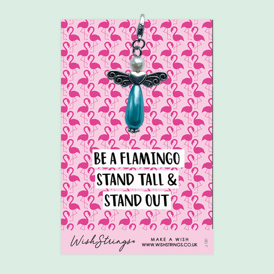 BE A FLAMINGO - Wish Angels, Clip on Keepsake | J131