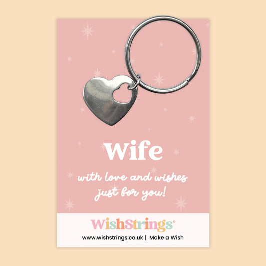Wife - Heart Keyring - J131