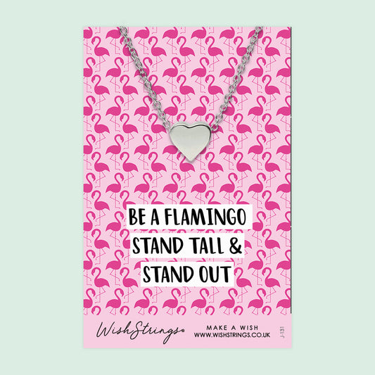 BE A FLAMINGO - HEART NECKLACE - J131